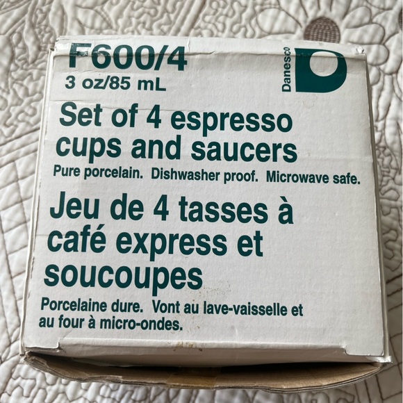 Danesco Espresso set of porcelain espresso cup and saucer - Picture 4 of 12